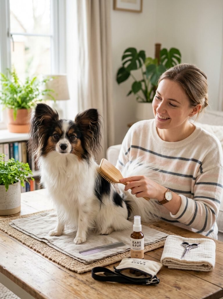 How to Best Papillon Grooming Routine: A Step-by-Step Guide for Beginners featured illustration