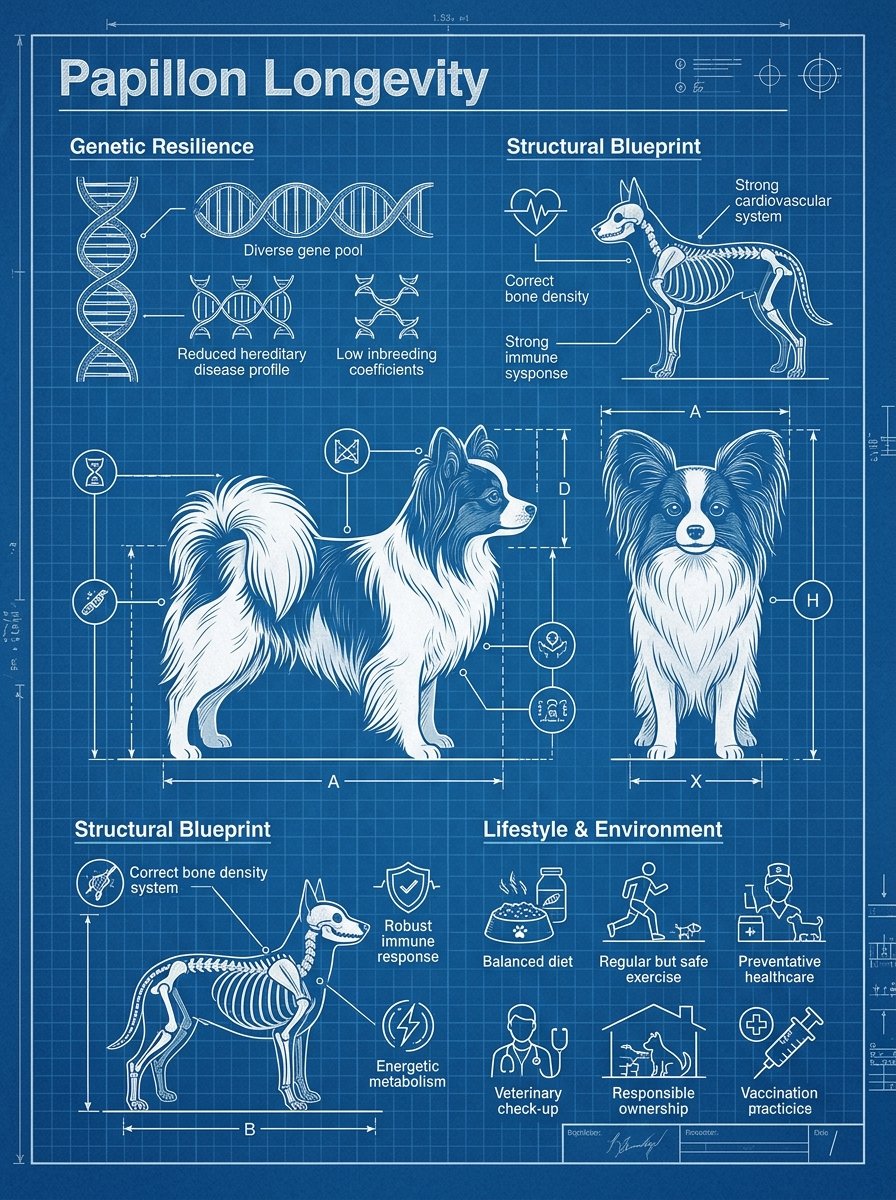 how long do papillons live for? visual aid for why papillons tend to live so long