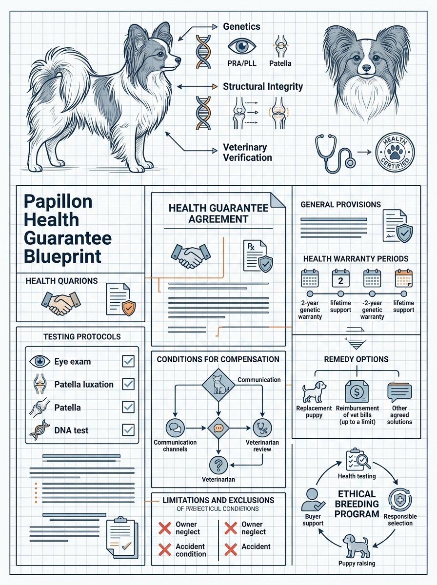 How to Find Papillon Dog Breeders With Health Guarantees? visual aid for what does a real health guarantee look like?